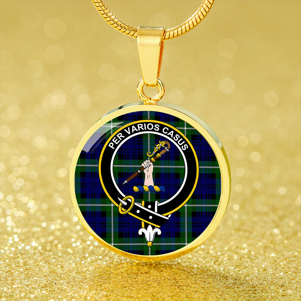 Lammie Tartan Crest Circle Necklace