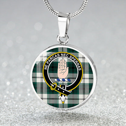 Lamont Dress Modern Tartan Crest Circle Necklace