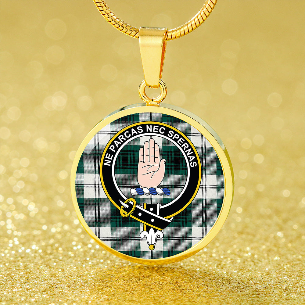 Lamont Dress Modern Tartan Crest Circle Necklace