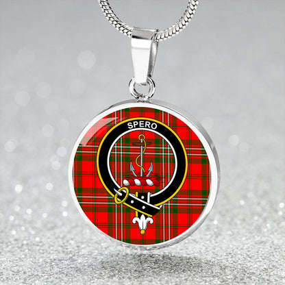 Langlands Tartan Crest Circle Necklace