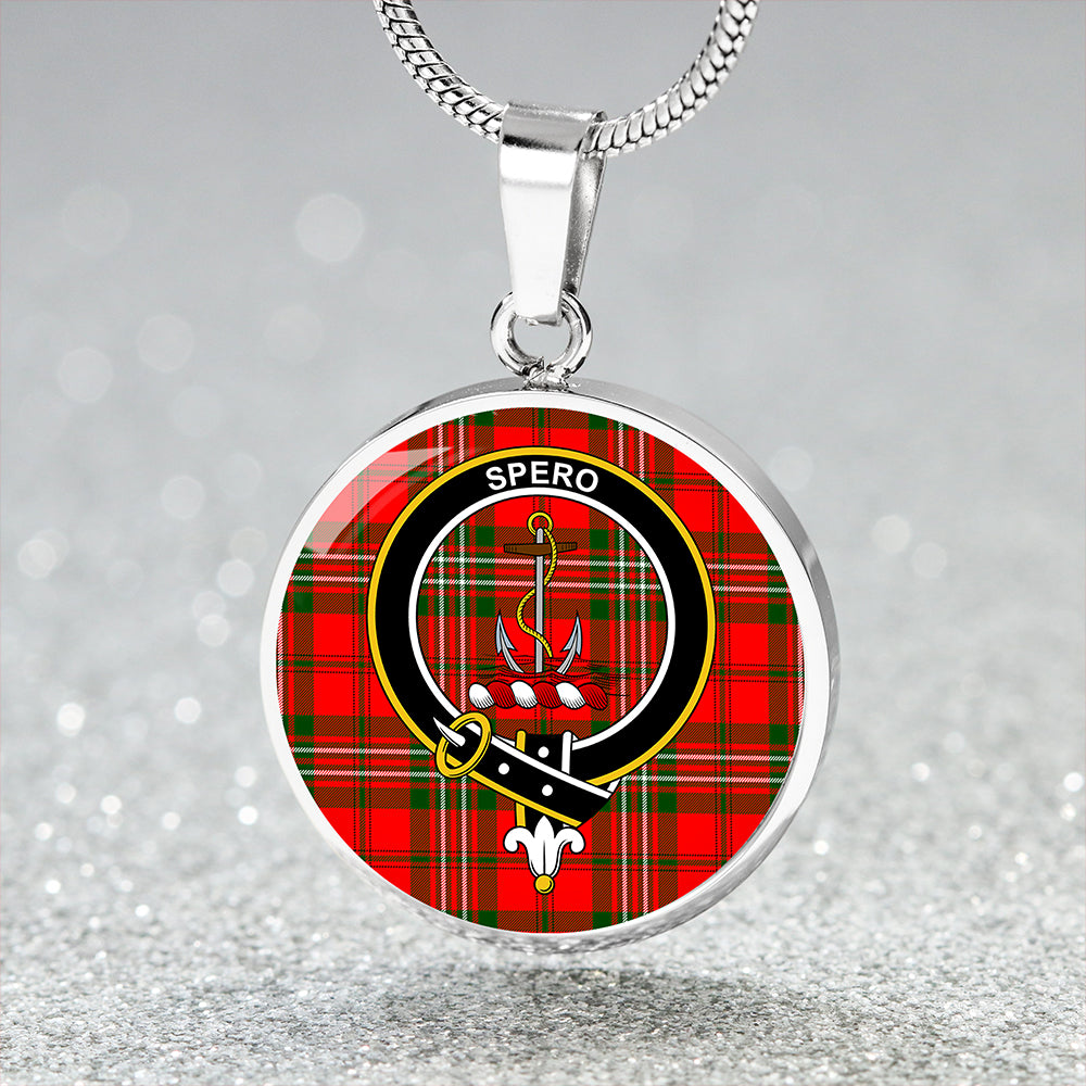 Langlands Tartan Crest Circle Necklace