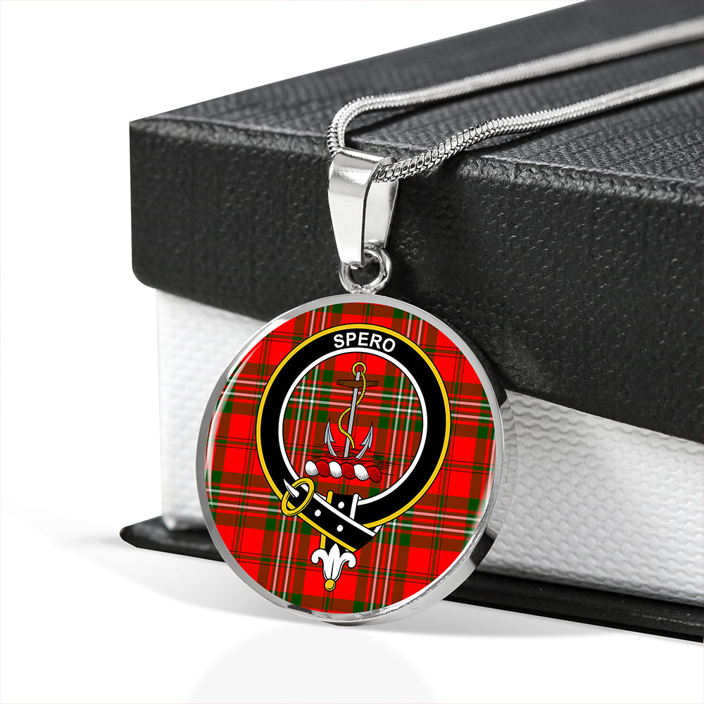 Langlands Tartan Crest Circle Necklace