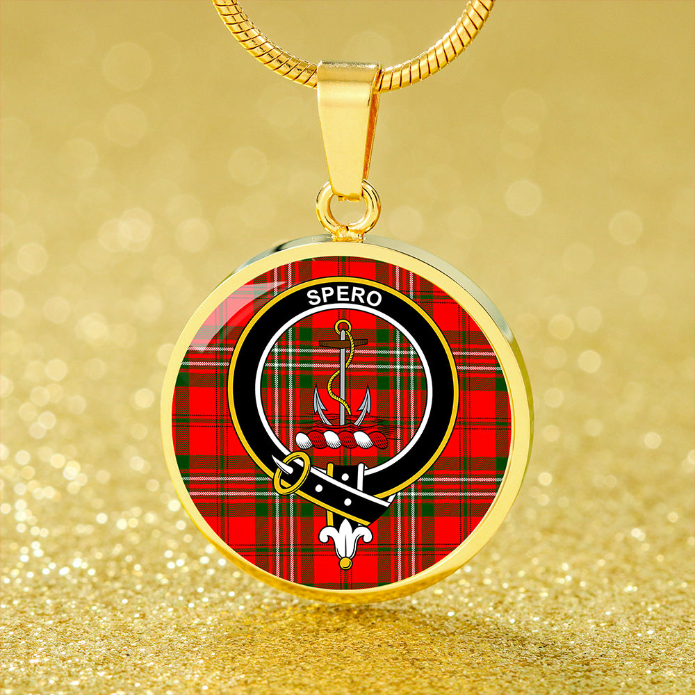 Langlands Tartan Crest Circle Necklace