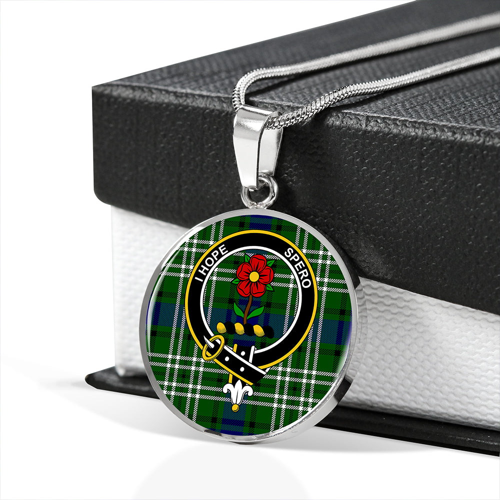 Learmonth Tartan Crest Circle Necklace