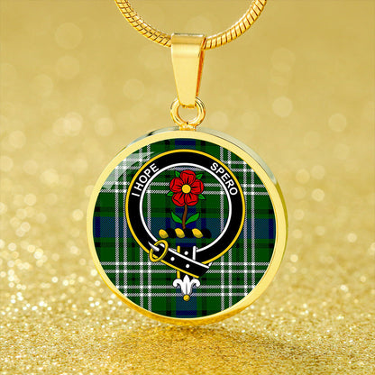 Learmonth Tartan Crest Circle Necklace