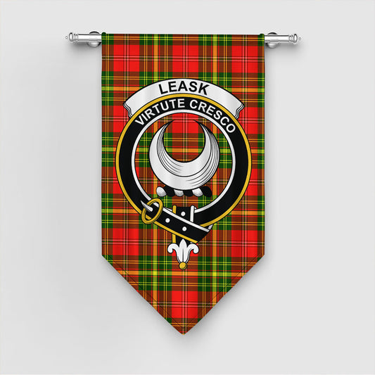 Leask Tartan Crest Gonfalon