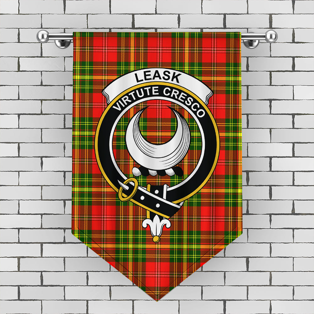 Leask Tartan Crest Gonfalon