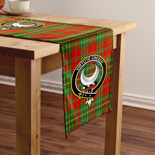 Leask Ancient Tartan Crest Table Runner