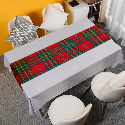 Leask Modern Tartan Crest Table Runner