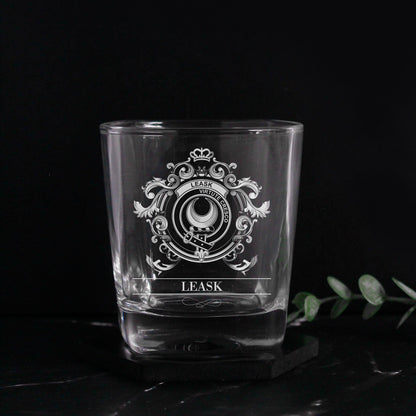 Leask Tartan Clan Decanter Set