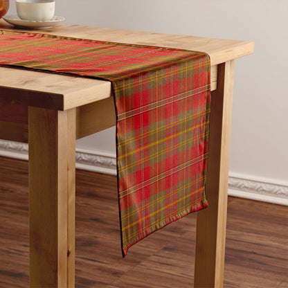 Leask Weathered Tartan Crest Table Runner