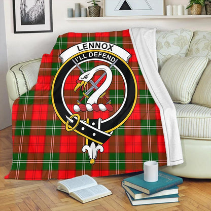 Lennox Modern Tartan Crest Premium Blanket