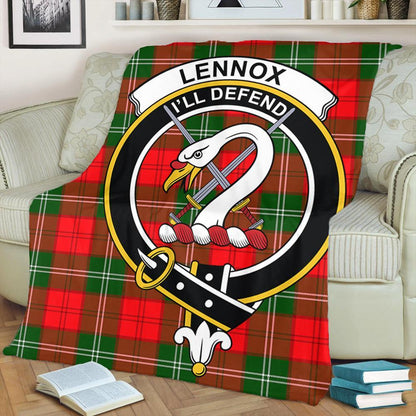 Lennox Modern Tartan Crest Premium Blanket