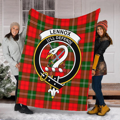 Lennox Modern Tartan Crest Premium Blanket