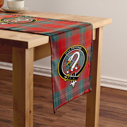 Lennox Weathered Tartan Crest Table Runner