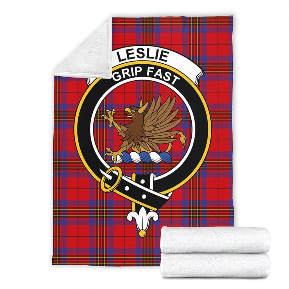 Leslie Modern Tartan Crest Premium Blanket