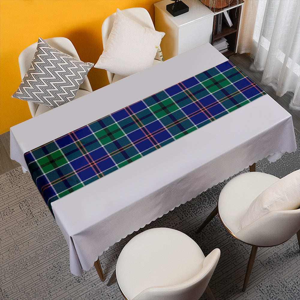 Leslie of the Hebrides Modern Tartan Crest Table Runner