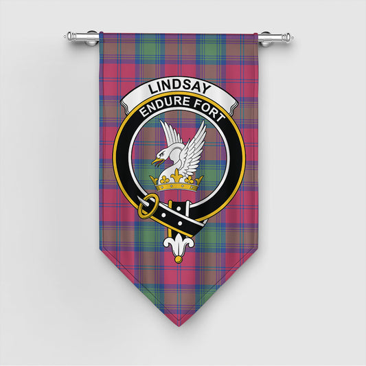 Lindsay Ancient Tartan Crest Gonfalon