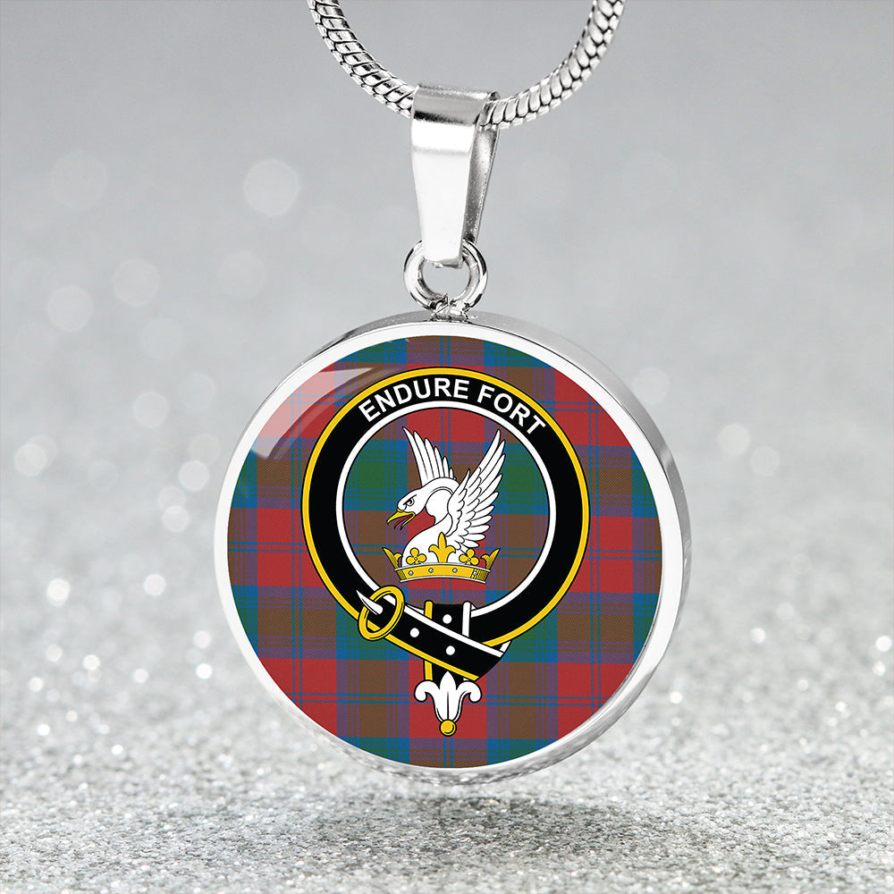 Lindsay Ancient Tartan Crest Circle Necklace