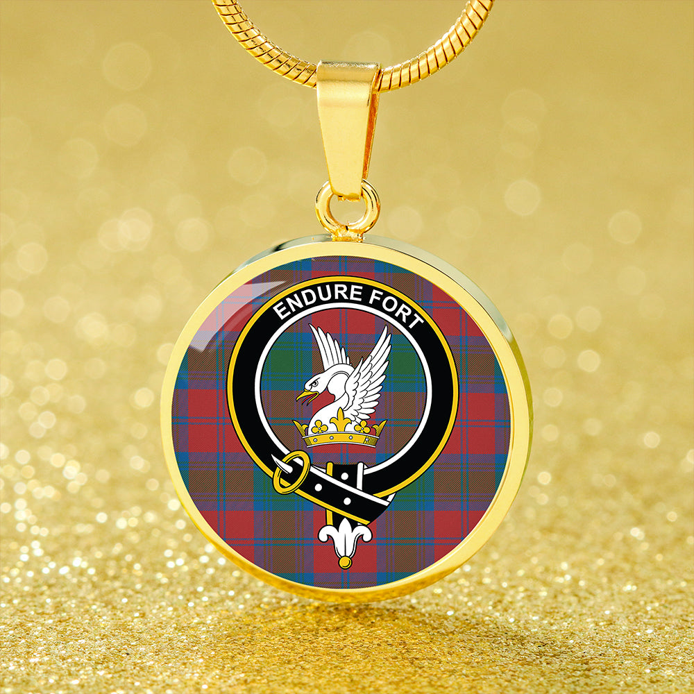 Lindsay Ancient Tartan Crest Circle Necklace