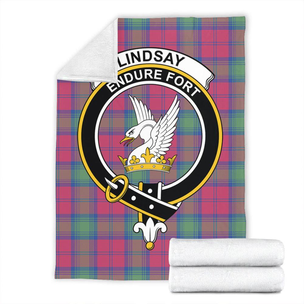 Lindsay Ancient Tartan Crest Premium Blanket