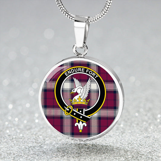 Lindsay Dress Dance Tartan Crest Circle Necklace