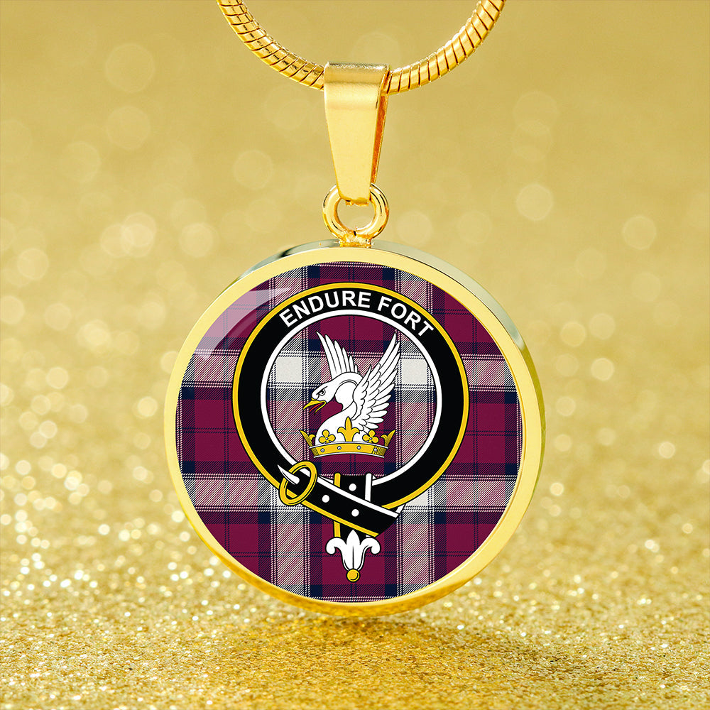 Lindsay Dress Dance Tartan Crest Circle Necklace