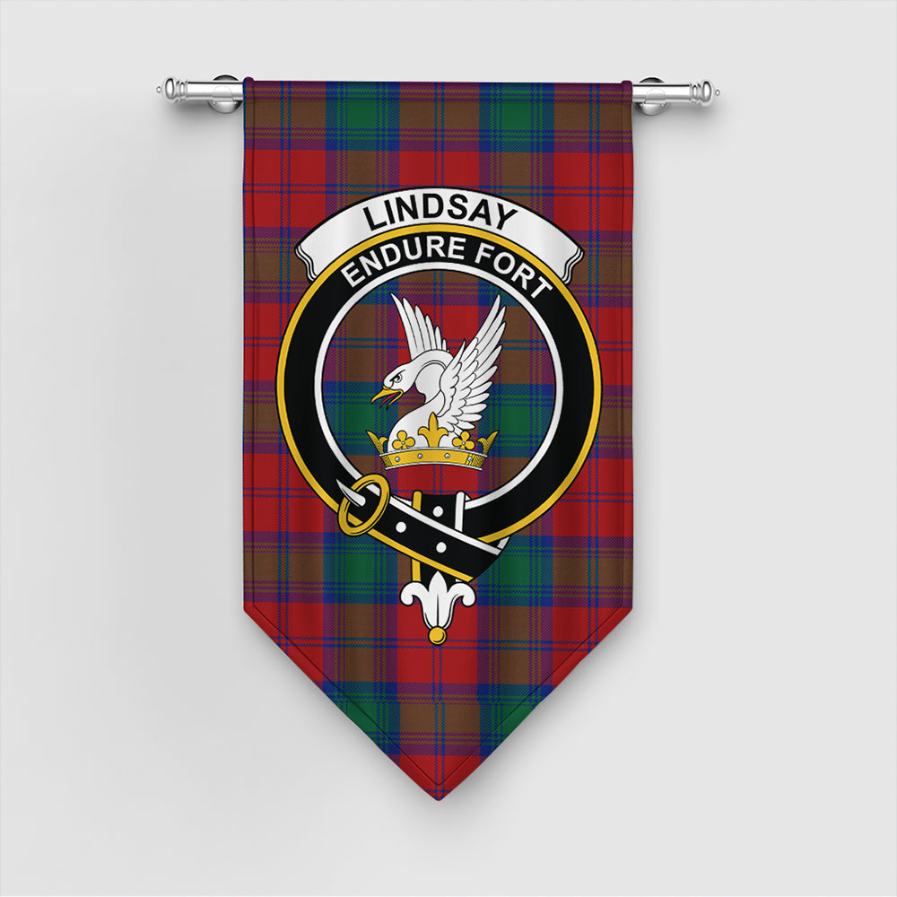 Lindsay Modern Tartan Crest Gonfalon