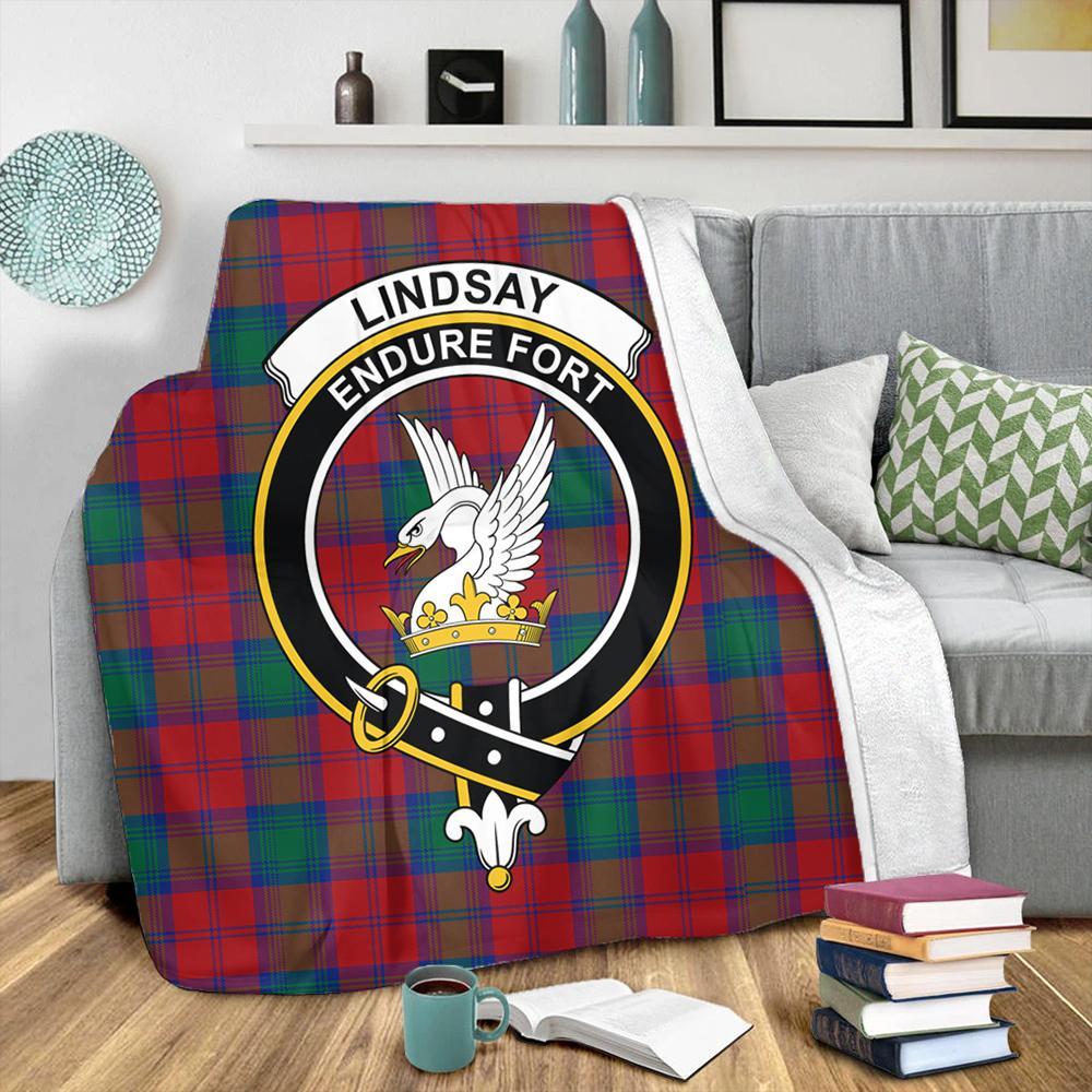 Lindsay Modern Tartan Crest Premium Blanket