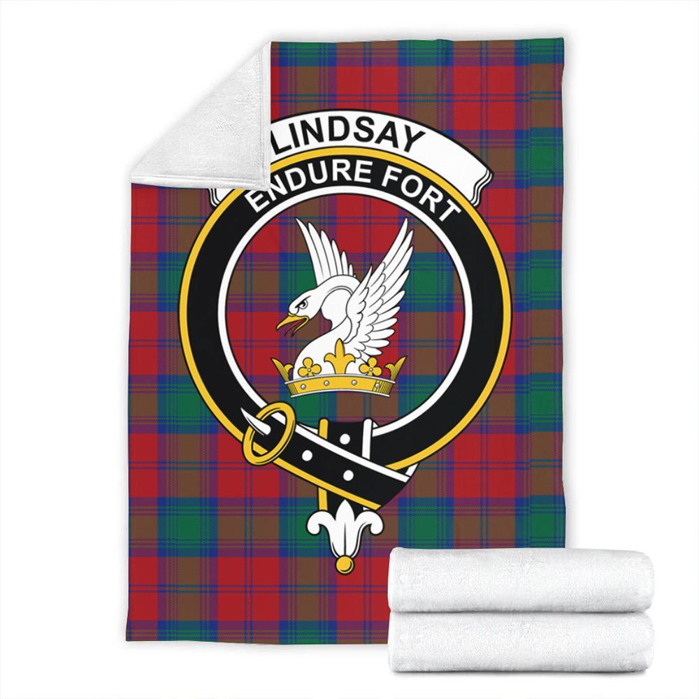 Lindsay Modern Tartan Crest Premium Blanket