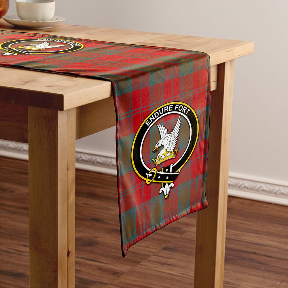 Lindsay Weathered Tartan Crest Table Runner