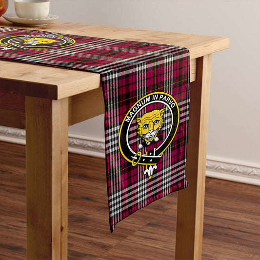 Little of Morton Rigg Modern Tartan Crest Table Runner