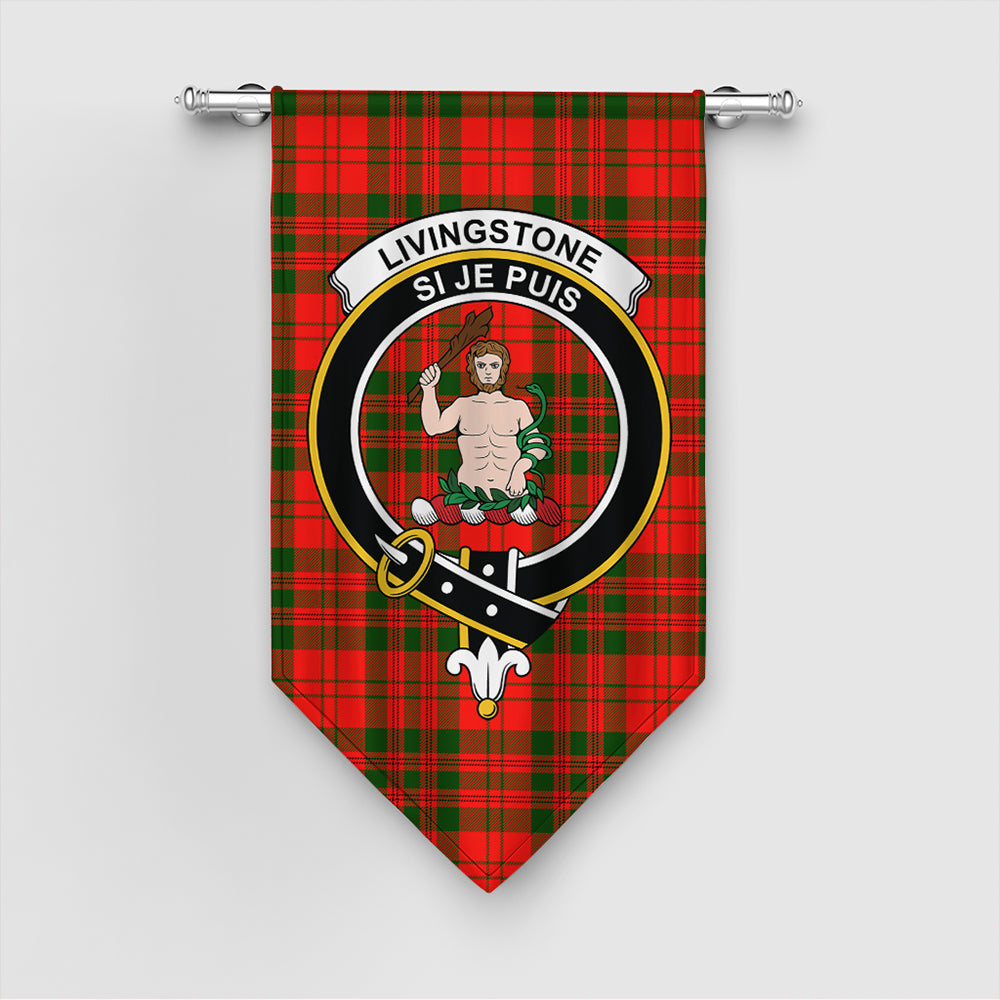 Livingstone Modern Tartan Crest Gonfalon