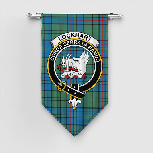 Lockhart Modern Tartan Crest Gonfalon