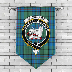 Lockhart Modern Tartan Crest Gonfalon