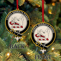 Lockhart Tartan Crest Wood Acrylic Ornament