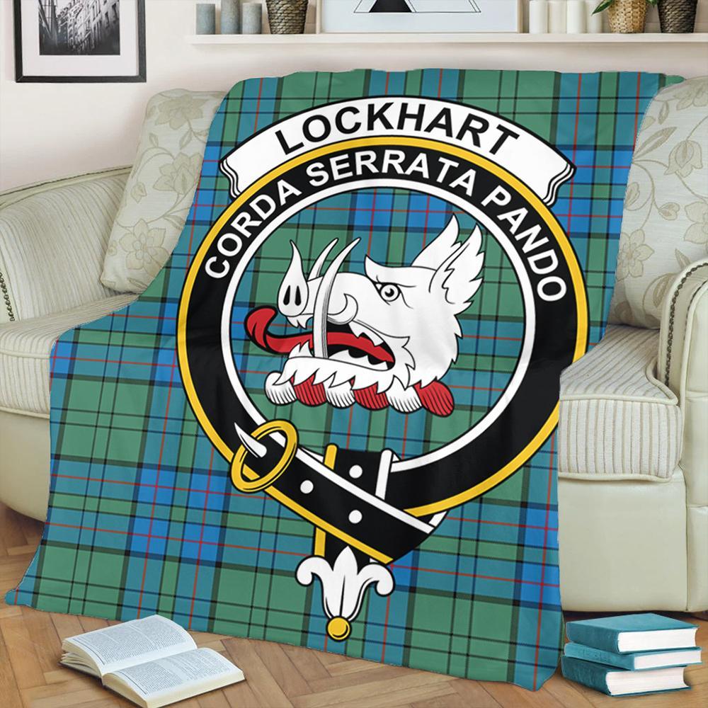 Lockhart Modern Tartan Crest Premium Blanket