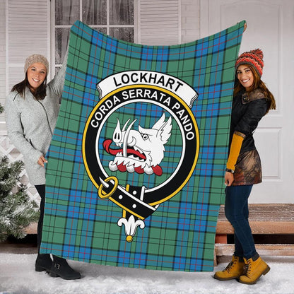 Lockhart Modern Tartan Crest Premium Blanket