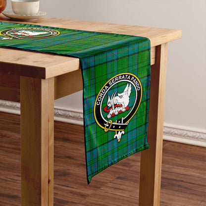 Lockhart Ancient Tartan Crest Table Runner