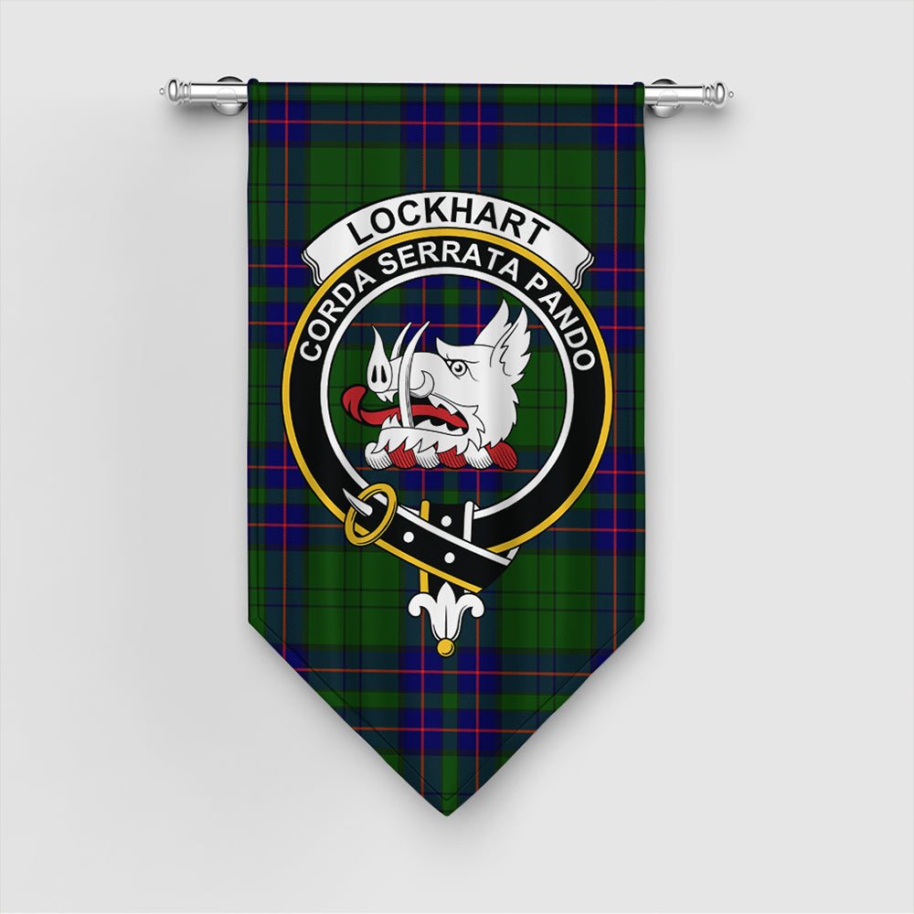 Lockhart Tartan Crest Gonfalon