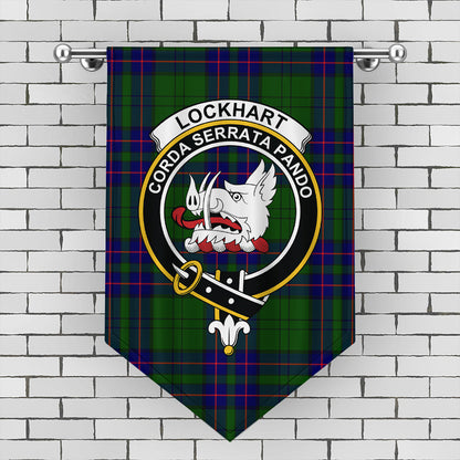 Lockhart Tartan Crest Gonfalon