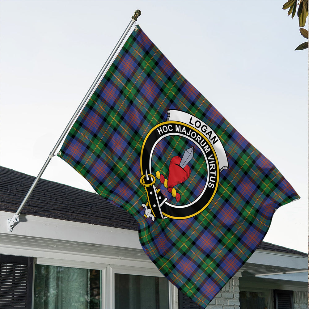 Logan Ancient Tartan Classic Crest House Flag