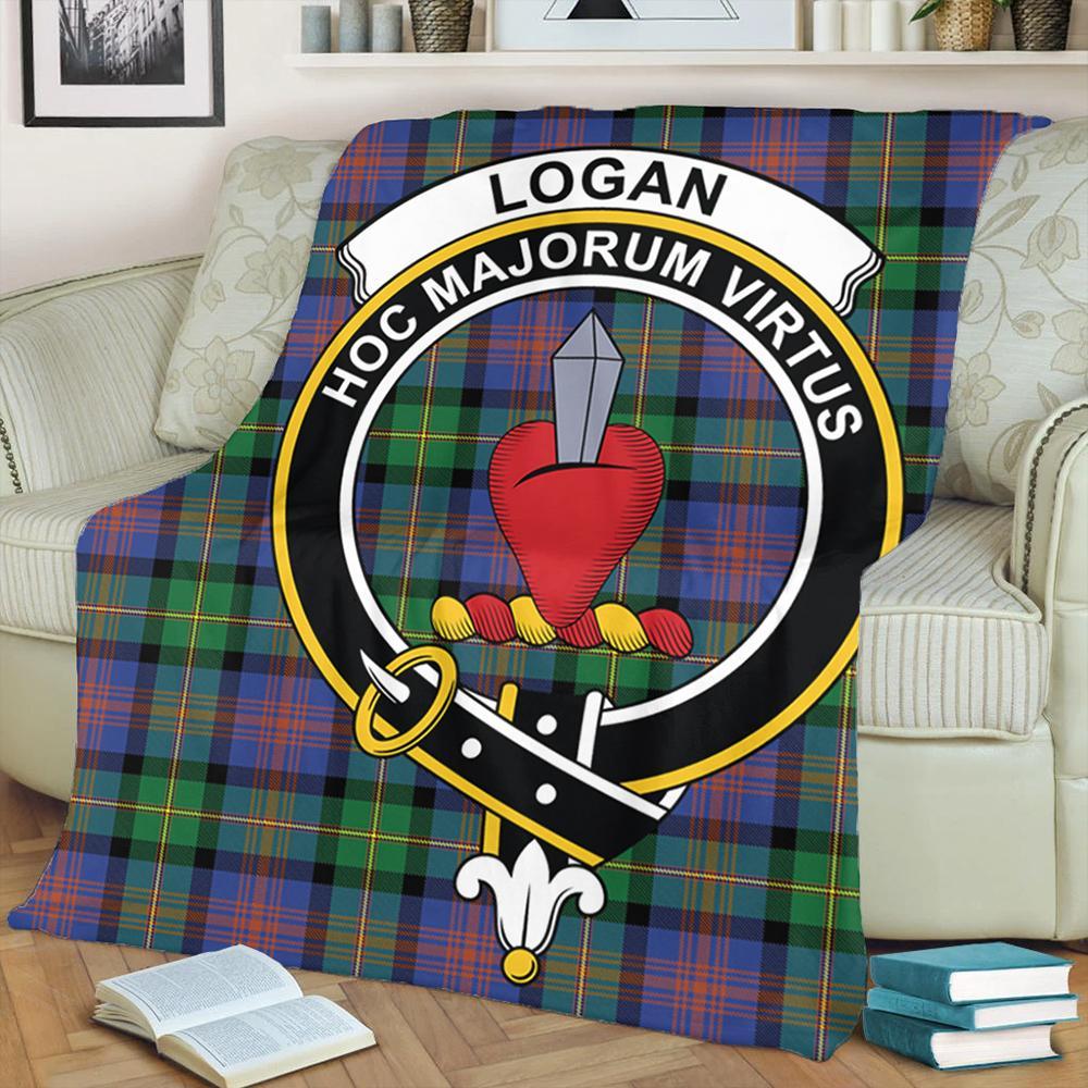 Logan Ancient Tartan Crest Premium Blanket