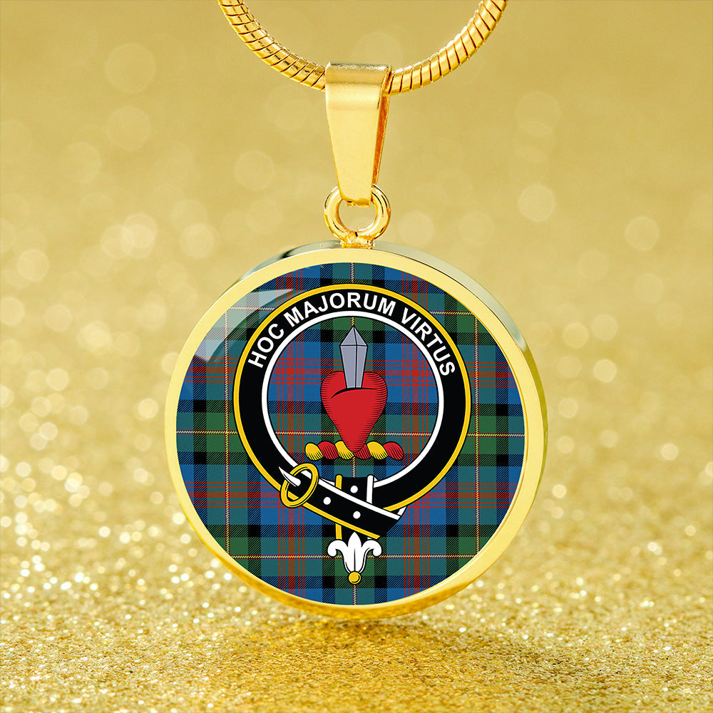 Logan Ancient Tartan Crest Circle Necklace