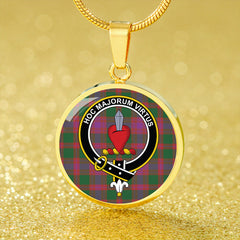 Logan Light Ancient Tartan Crest Circle Necklace