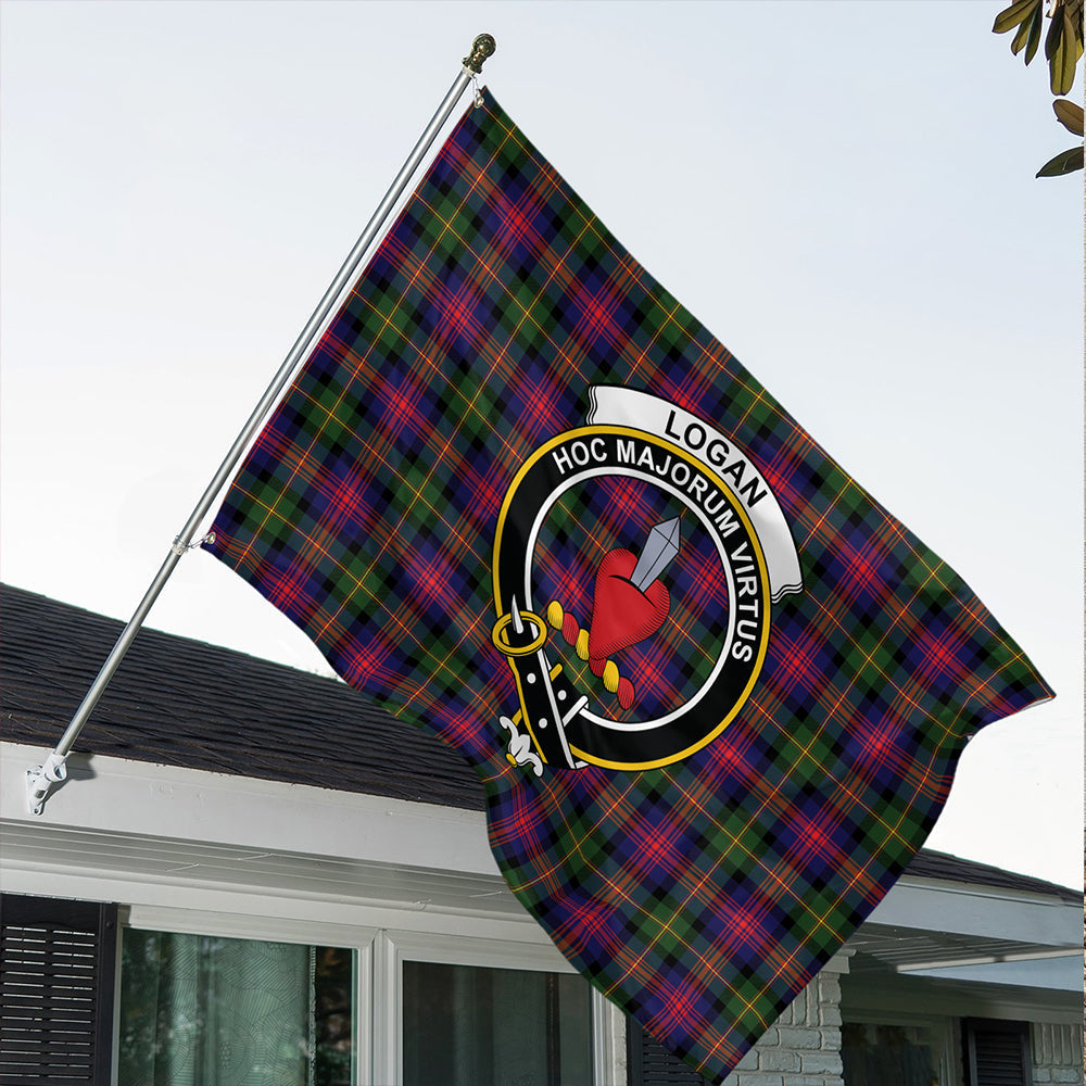 Logan Modern Tartan Classic Crest House Flag