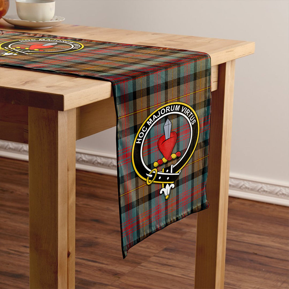 Logan Weathered Tartan Crest Table Runner