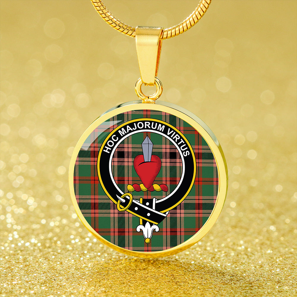 Logan #2 Ancient Tartan Crest Circle Necklace