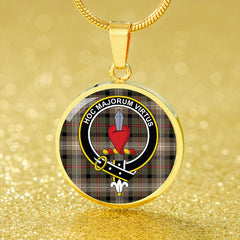 Logan #8 Ancient Tartan Crest Circle Necklace