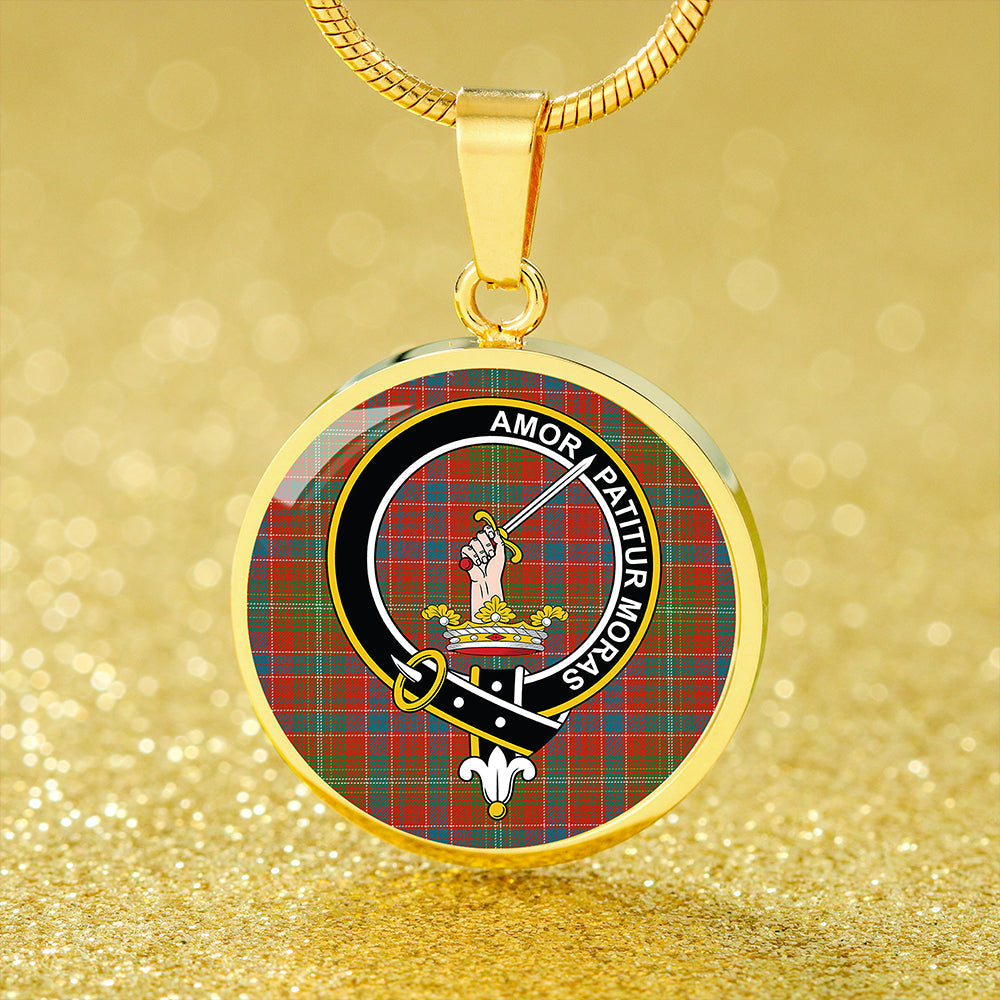 Lumsden Ancient Tartan Crest Circle Necklace